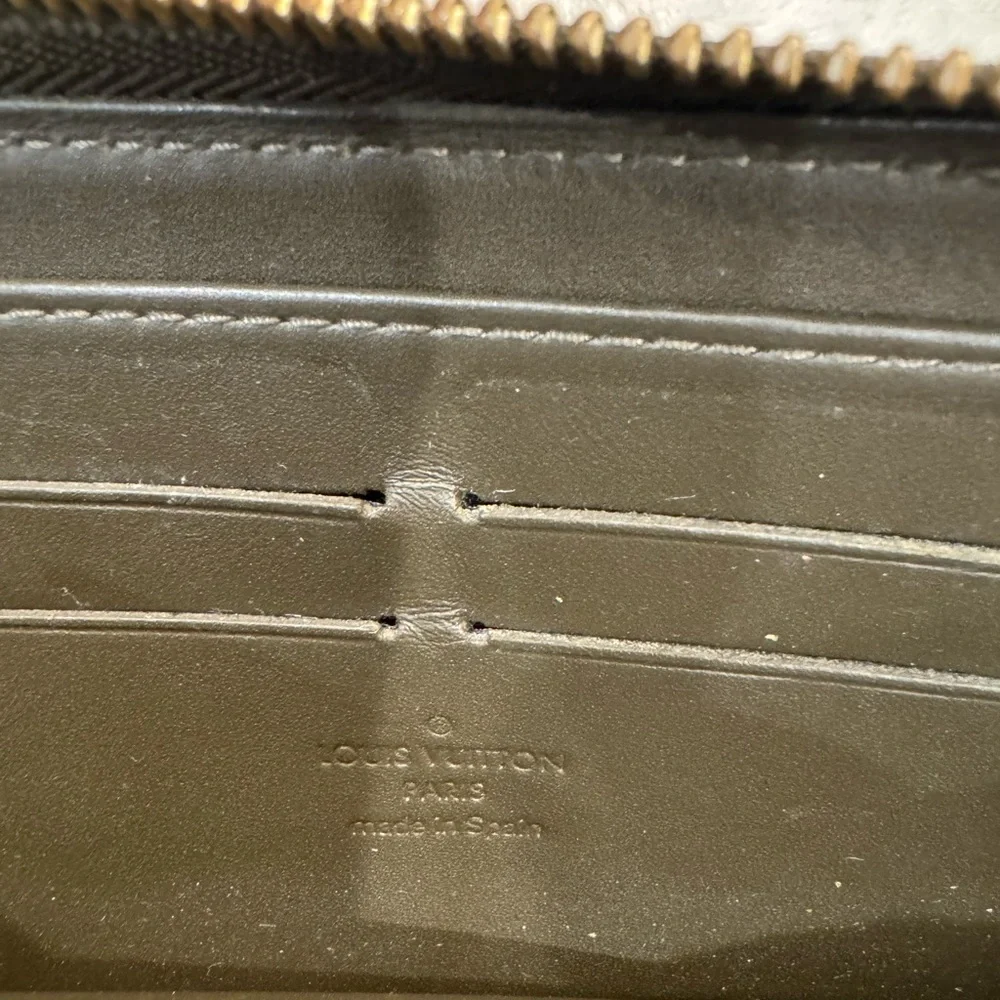 Louis Vuitton Vernis Bronze Long Zippy Wallet Authentic Zip Around Made In Spain - Picture 12 of 16
